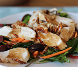 Arugula Chicken Salad with Olives and Pecans
