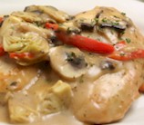 Slow Cooker Chicken with Artichokes & Mushrooms