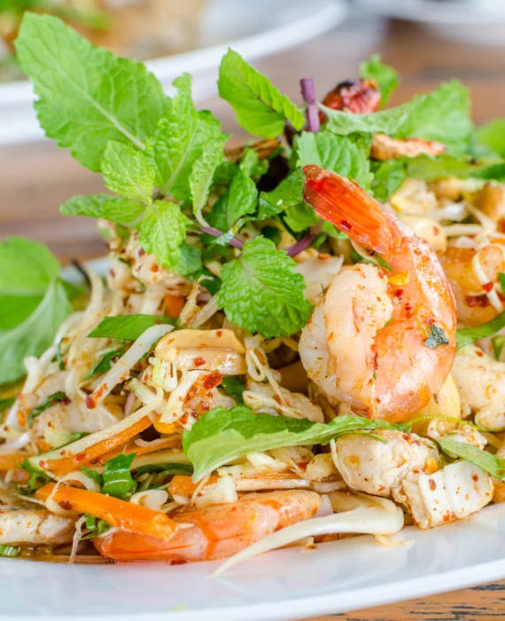 Chopped Thai Salad with Shrimp