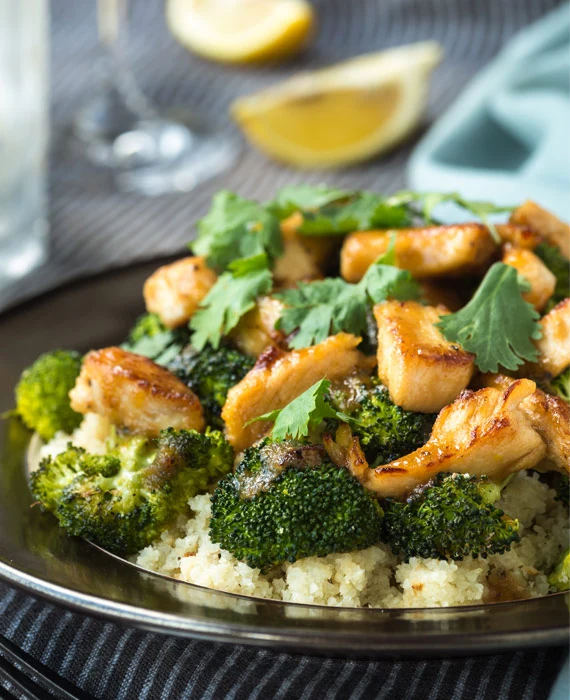 Ginger Lime Chicken & Broccoli with Cauliflower Rice
