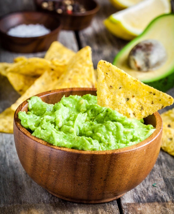 Bean Chips and Guacamole