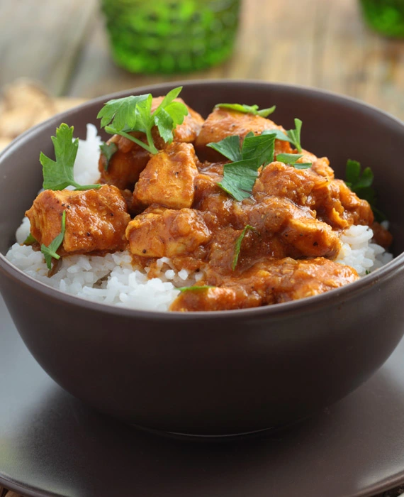Instant Pot Indian Butter Chicken with Cauliflower Rice