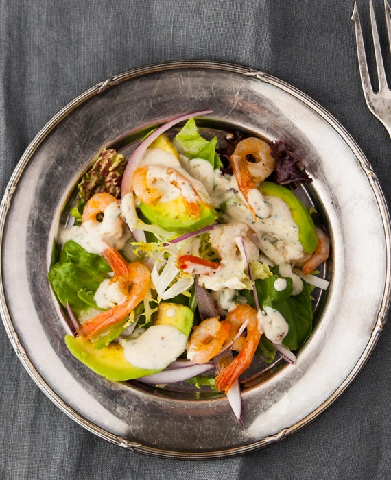 Shrimp and Avocado Salad with Primal Kitchen Green Goddess Dressing