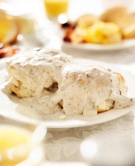 Keto Sausage Gravy and Biscuits