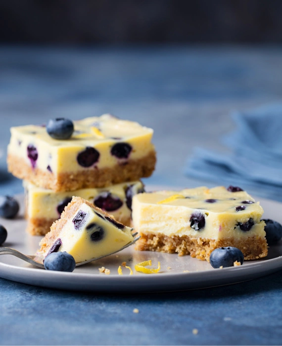 Dessert: Coconut Blueberry Cheesecake Squares