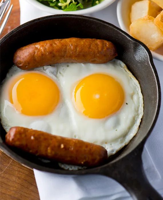 Simple Egg and Sausages