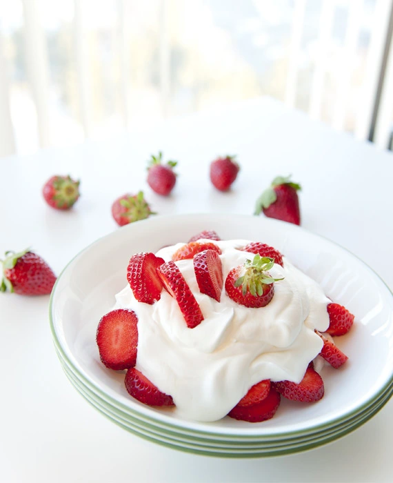 Dessert: Strawberries & Coconut Cream