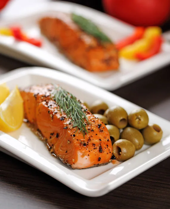 Pan-Roasted Wild Salmon with Olives