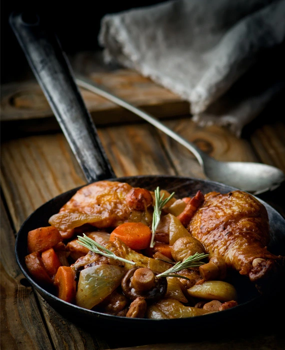 Slow Cooker Coq au Vin (Chicken with Wine)