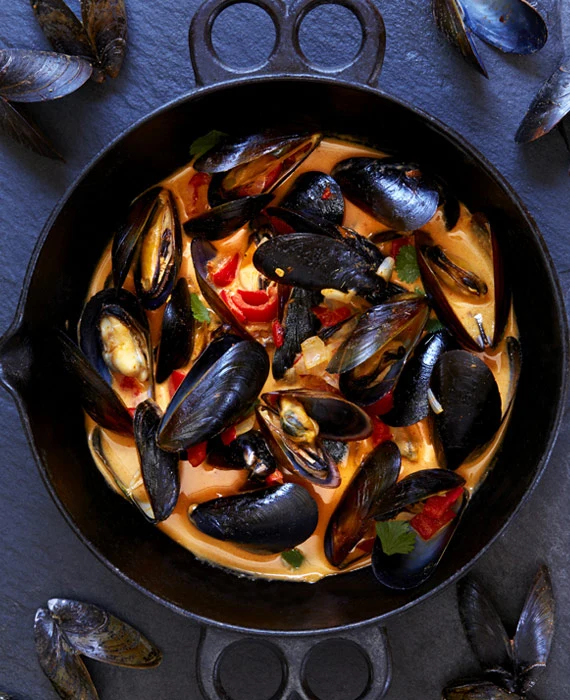  Coconut Curry Mussels