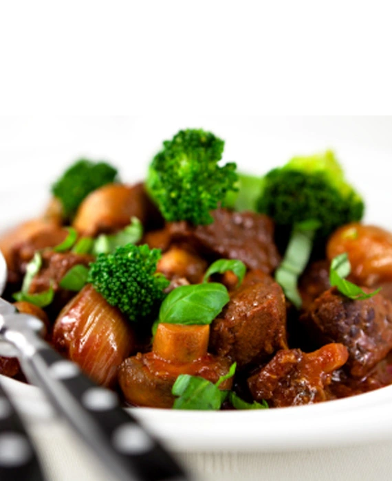 Grass-Fed Beef and Broccoli with Mushrooms