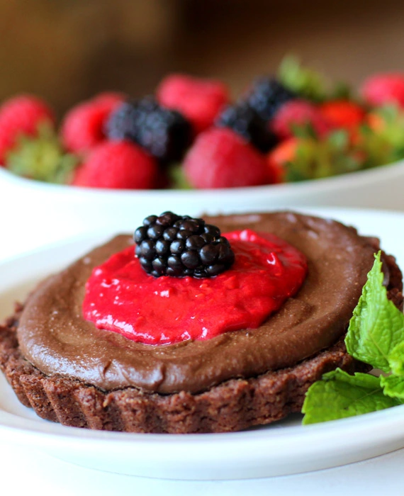 Superfood Berry Chocolate Tarts