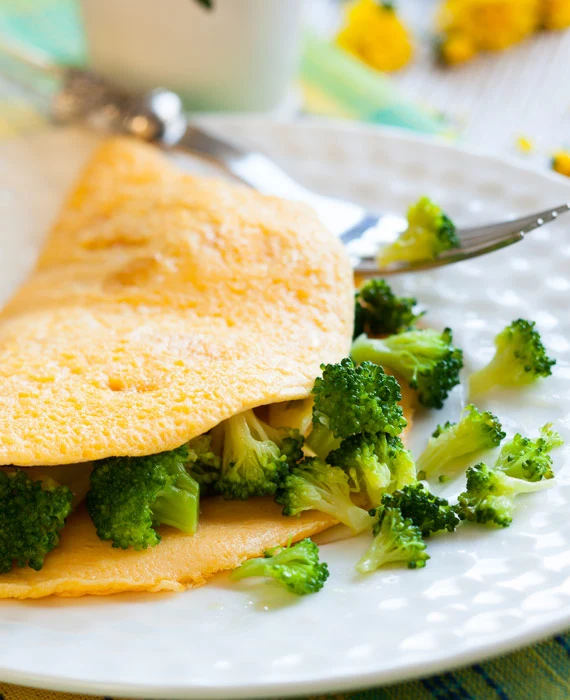 Broccoli and Cheddar Omelet