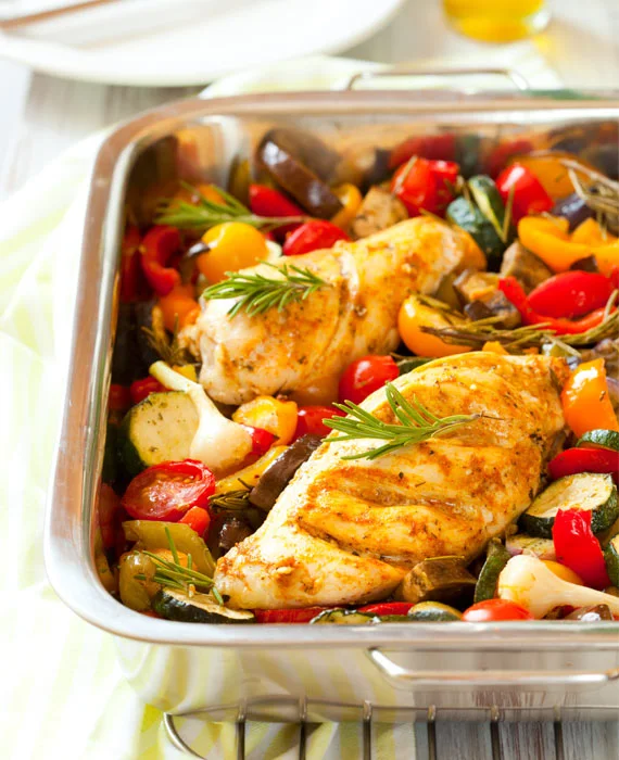 Roasted Coconut Lime Chicken with Vegetables