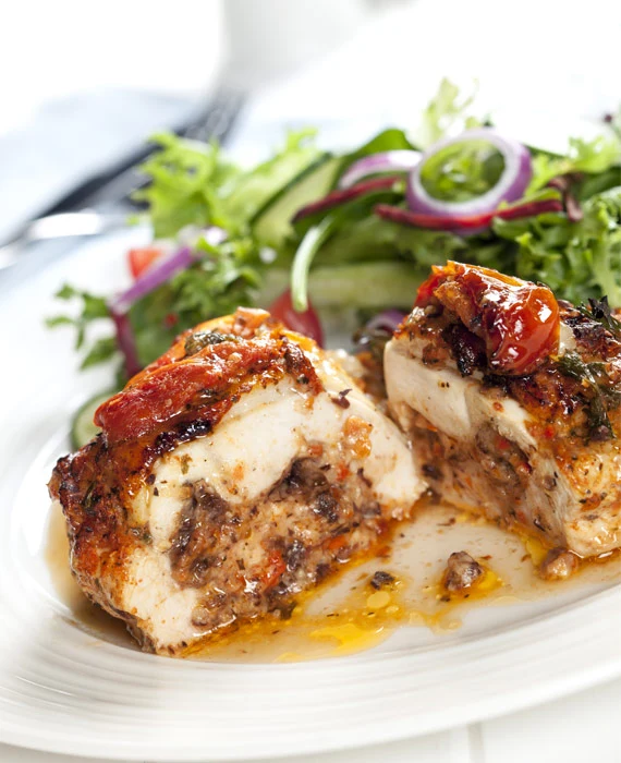 Spinach and Sun-Dried Tomato Stuffed Chicken Breasts