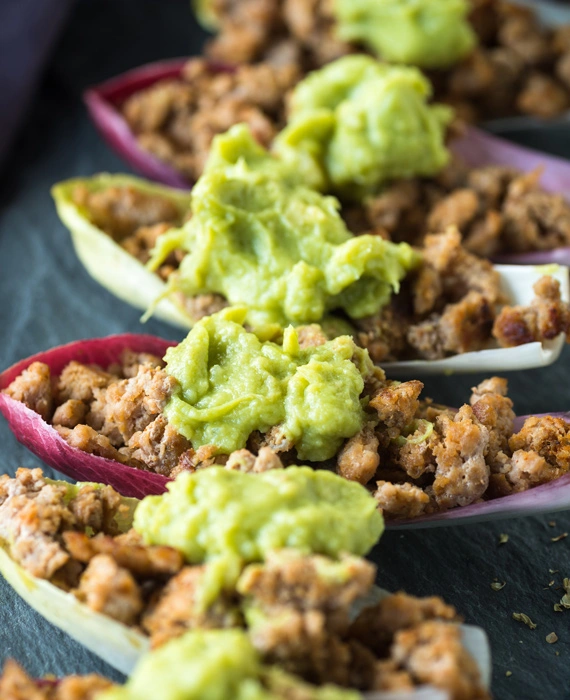 Ground Turkey Boats with Quick Guacamole