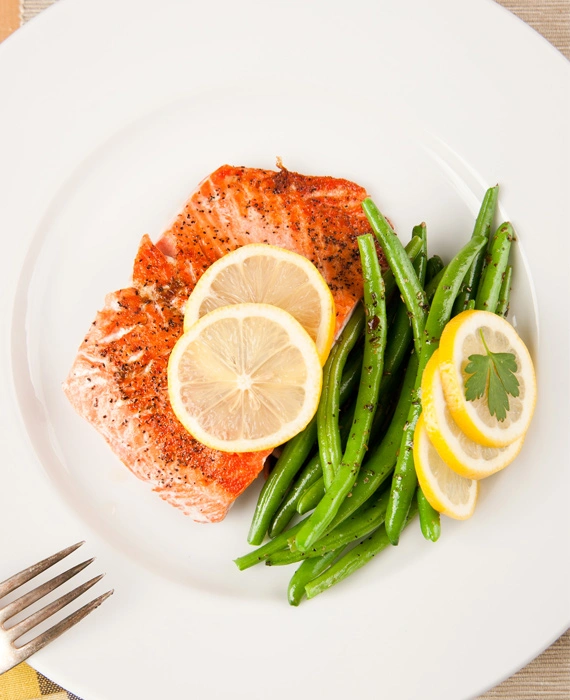 Cast Iron Salmon with Green Beans