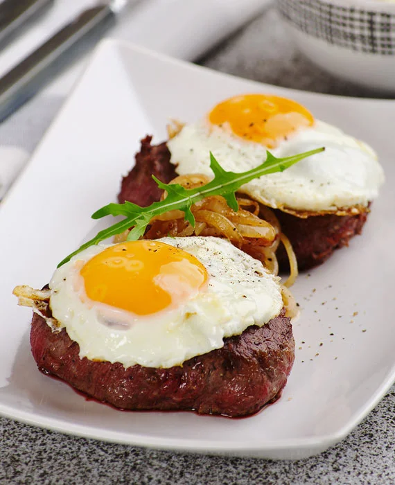 Grass-Fed Steak and Eggs 