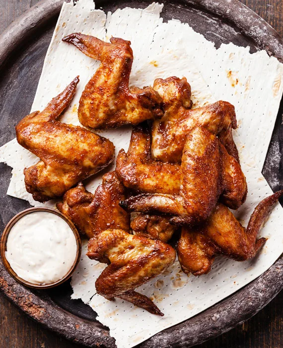 Baked Chicken Wings with Lemon Aioli