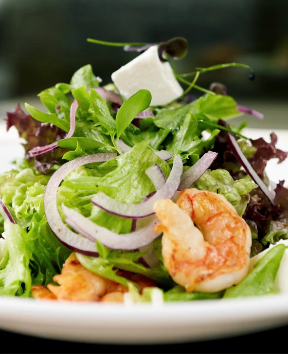 Greek Salad with Wild Shrimp