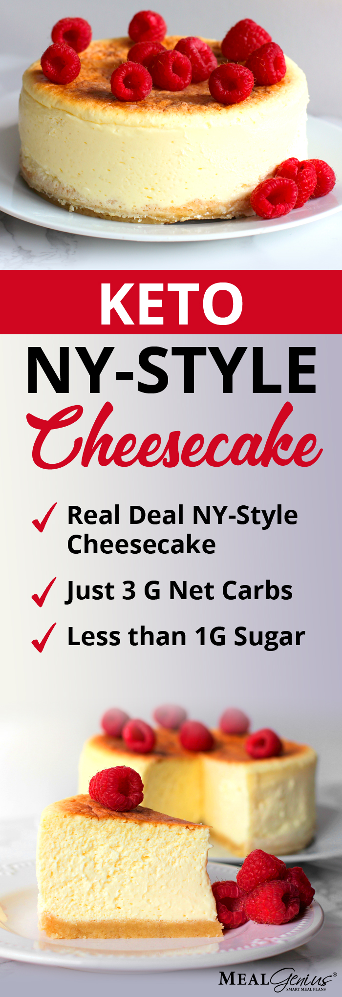 Dessert: Keto New York Cheesecake (Instant Pot + Oven Methods) | MealGenius